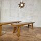 Vintage brutalist bench pair