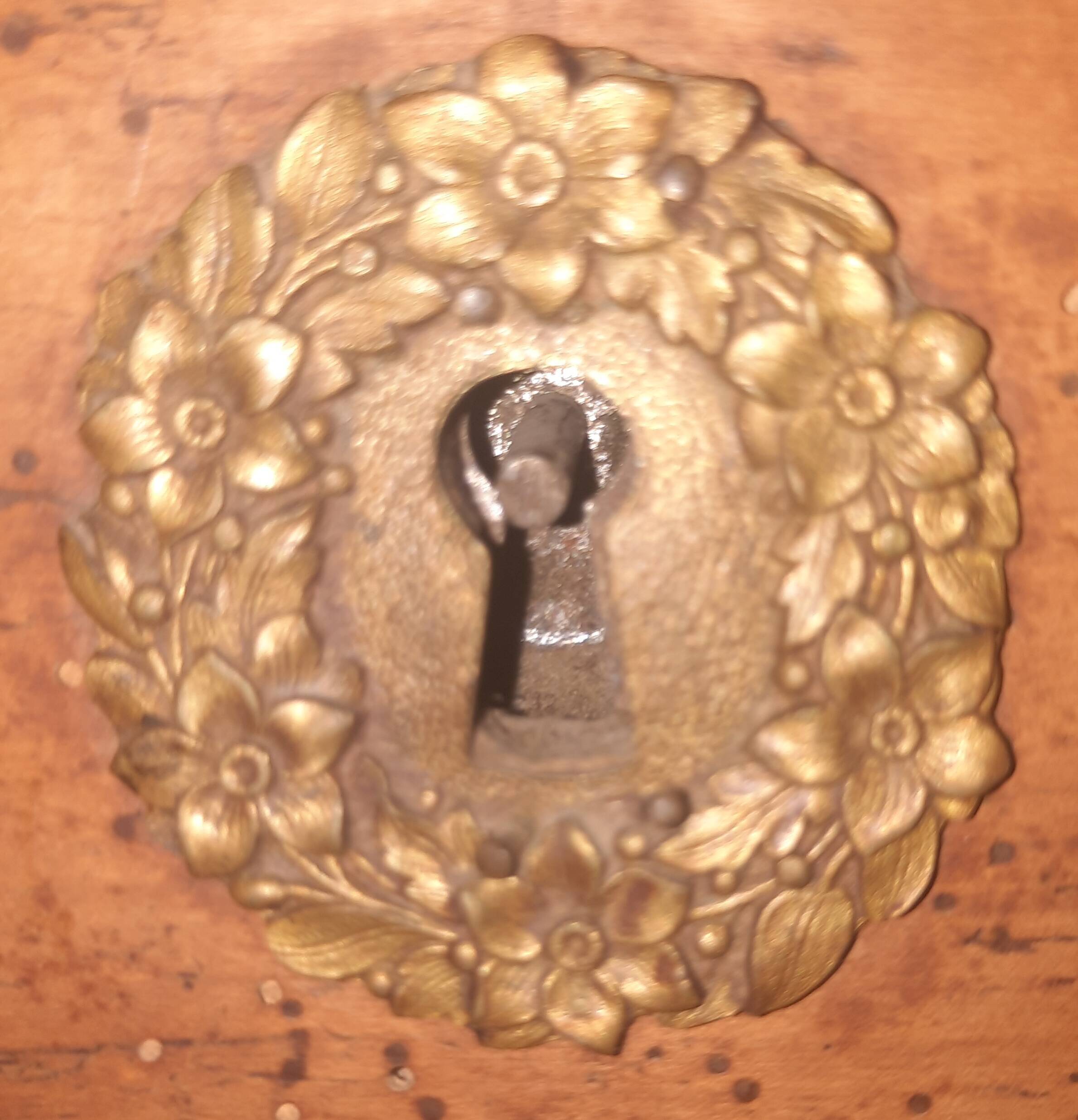 Nineteenth-century commode with marble top.