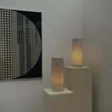 Gruppo NP2 Pair of table lamps in Calacatta Marble