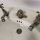 Porcelain sink basin on pedestal