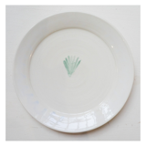 Green artisanal shellfish plate