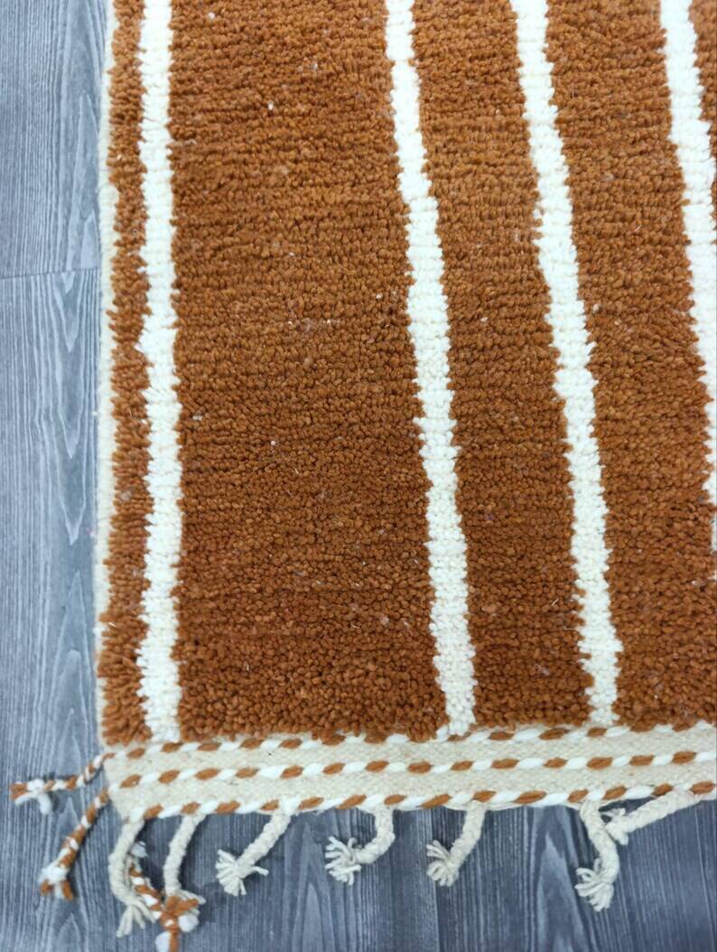 Berber rug in natural wool 100cm×300cm