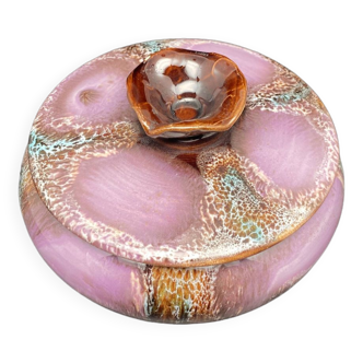 Purple round ceramic box