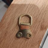 Round wall mirror made of solid wood