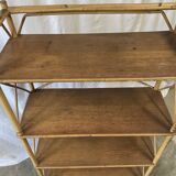 Vintage bamboo and rattan shelf