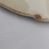 Plate on pedestal in Gien earthenware Iron earth numbered 42 late XIX th Diam 25 cm
