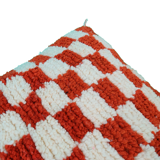 Berber cushion red chessboard Beni Ouarain