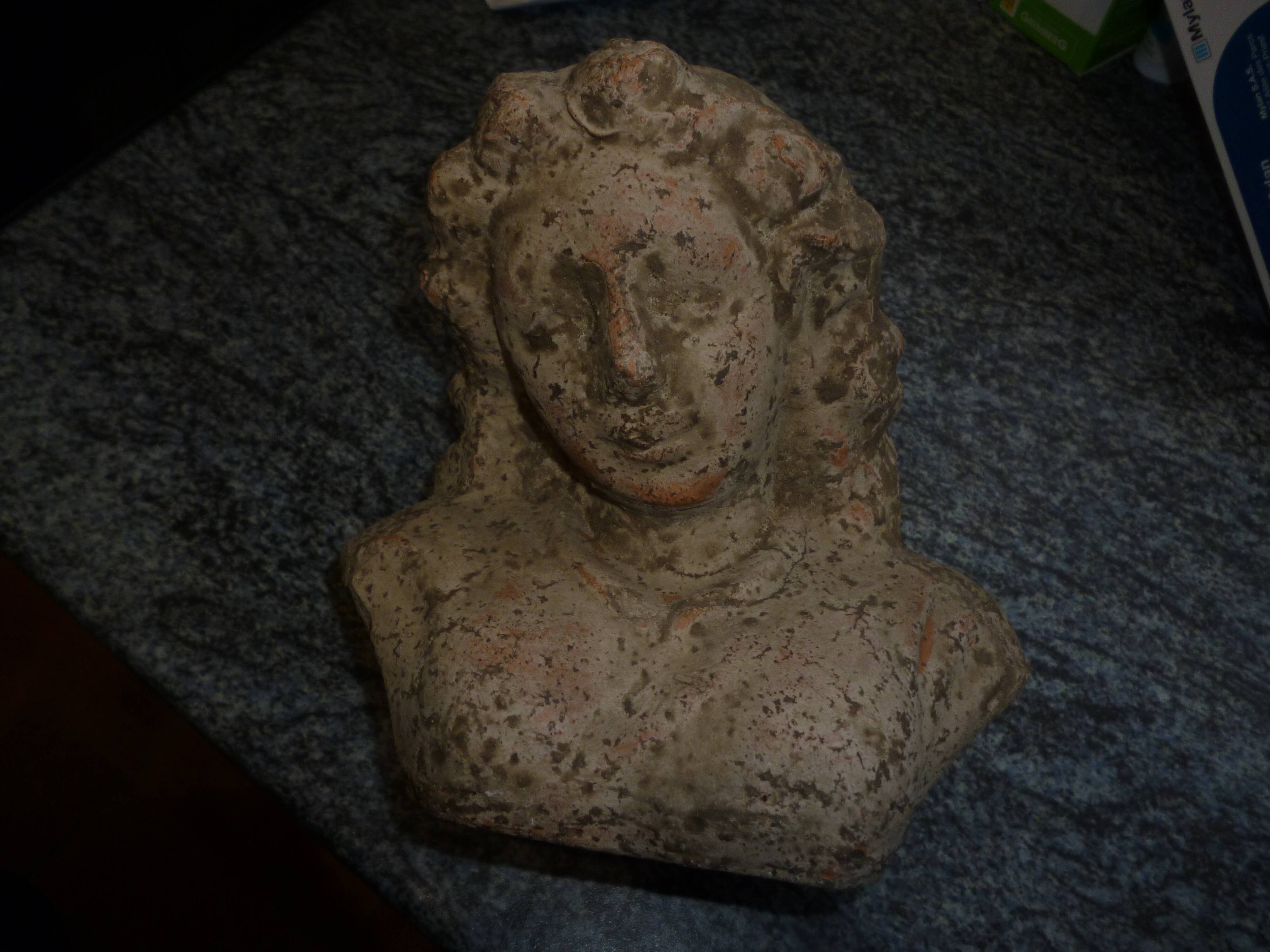 Antique terracotta bust