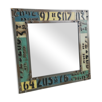 Miroir style industriel 76x76cm