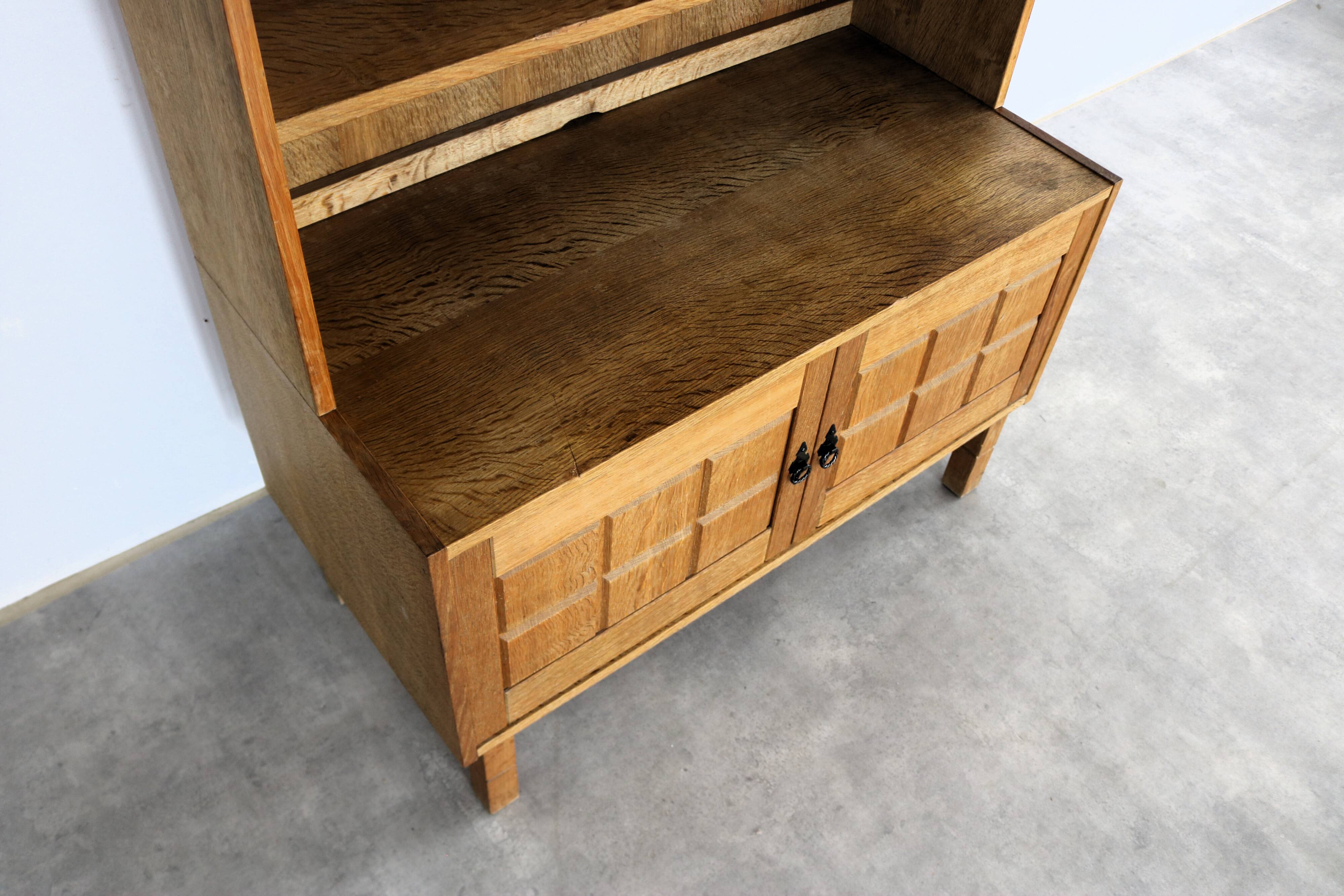 brutalist bookcase | wall cabinet | oak | 60s | Danish (2)