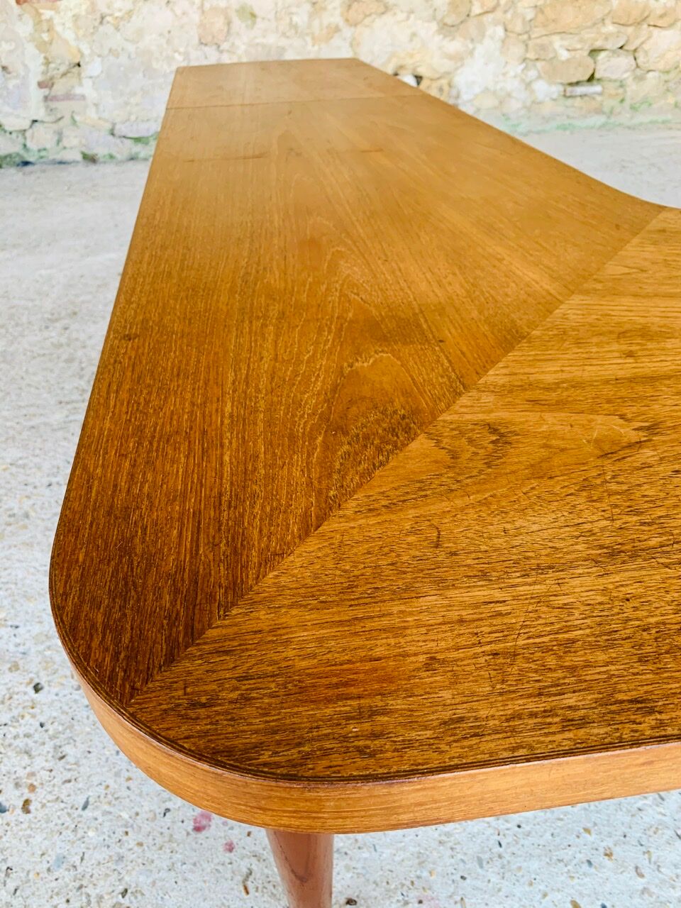 Vintage Scandinavian boomerang coffee table with folding extensions by Samcom, 1960