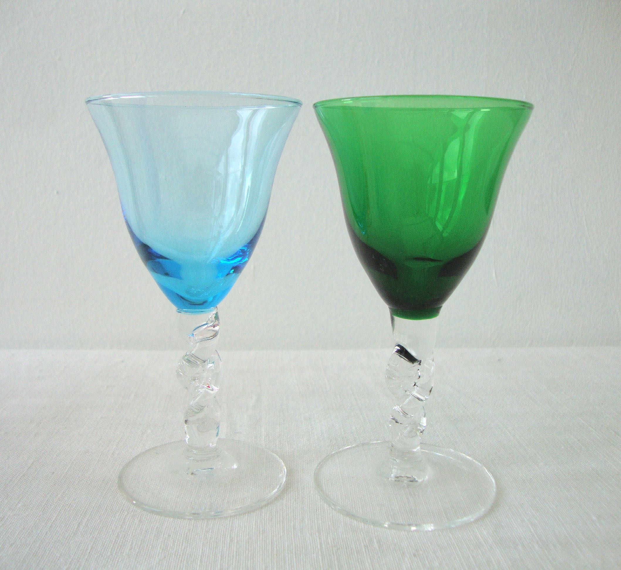 Set de 5 verres calices colorés