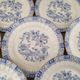 Set of 12 Bavaria porcelain dessert plates model China Blau