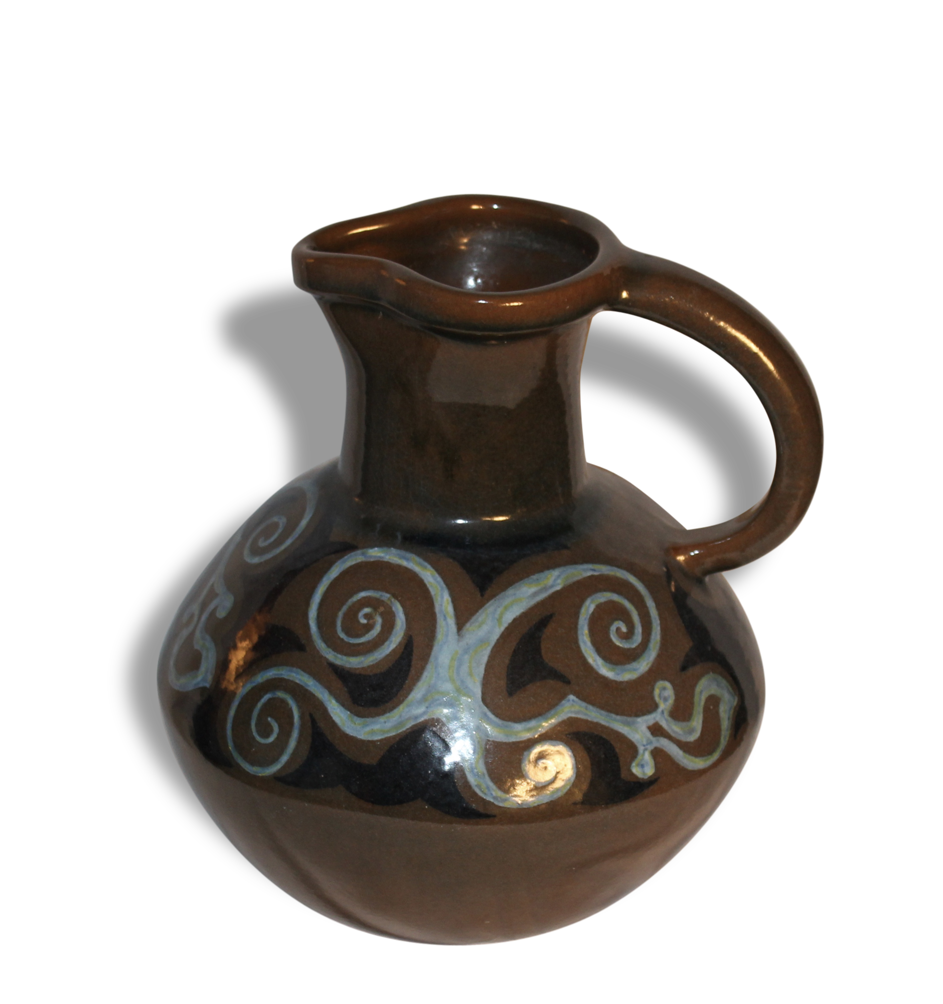 Pitcher ceramic 1950s sign Lisa Ben