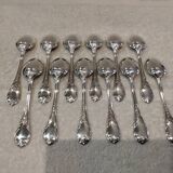 12 silver-plated coffee spoons by Christofle Marly, 13.6 cm