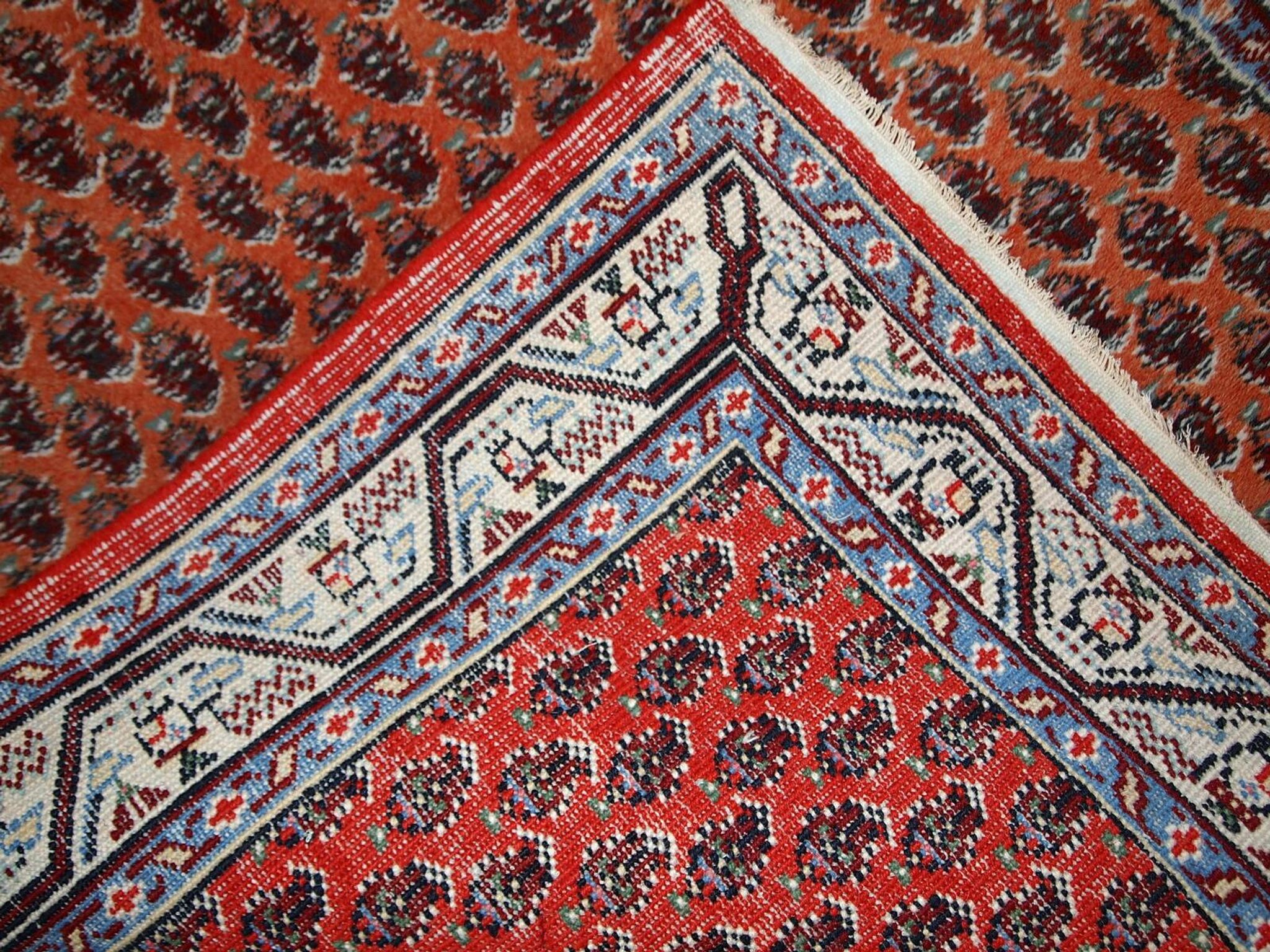 Tapis Vintage Indo-Seraband en Laine, Années 1980, Design Traditionnel