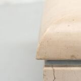 Italian Travertine & Chrome Coffee Table