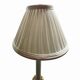 Superbe Lampe de Table Style Empire - Bronze Doré & Abat-jour Plissé