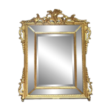 Antique mirror with closed frames, 123/100cm, gilded with gold leaf, mercury.