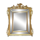 Antique mirror with closed frames, 123/100cm, gilded with gold leaf, mercury.