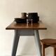 Dining table / desk dlg Tolix 55 in metal and wood, 1950s design