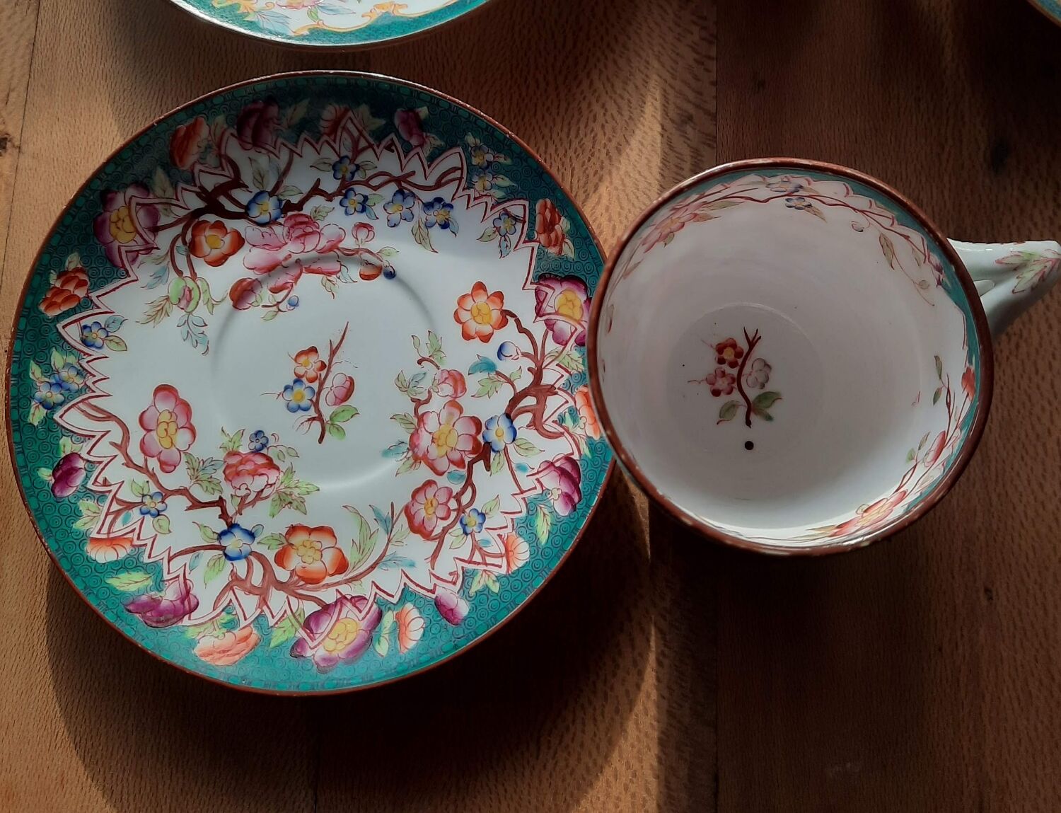 4 cups and under cups of the 19th century earthenware factory of sarreguemines