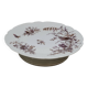 Superbe Assiette Plat Sur Piédouche XIXème Porcelaine Blanche Décor Aux Ois