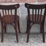 Chaises bistrot Baumann, années 50. (Lot de 4)