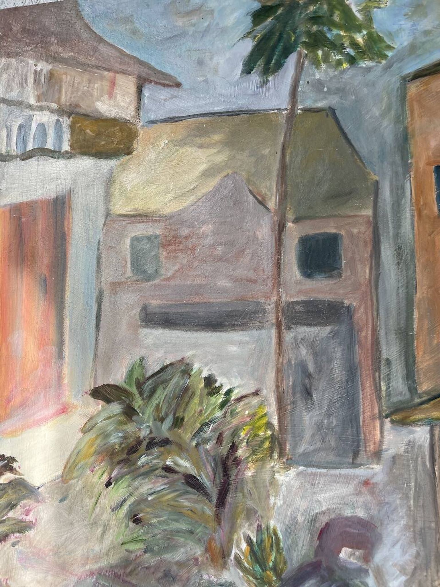 Huile sur panneau paysage