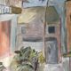 Huile sur panneau paysage
