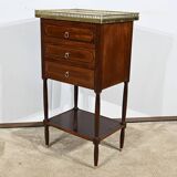 Small Chiffonnière Living Room Table in Mahogany, Louis XVI – 18th Century