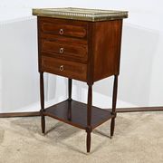 Small Chiffonnière Living Room Table in Mahogany, Louis XVI – 18th Century