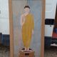 19th Century Silk Painting Buddha Thailand