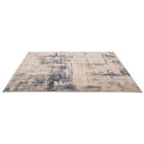 2.4x3.4 m Blue and beige wool rug