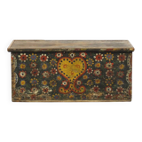 Antique Folk Art Painted bridal chest