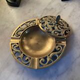 Cendrier couvert en bronze vintage