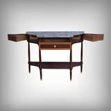 Console in mahogany and marble, Louis XVI period – late 18th century.