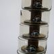 set of 6 smoked glass champagne glasses Design 1970