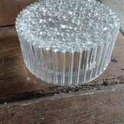 Plafonnier, applique en verre pressé, 1970
