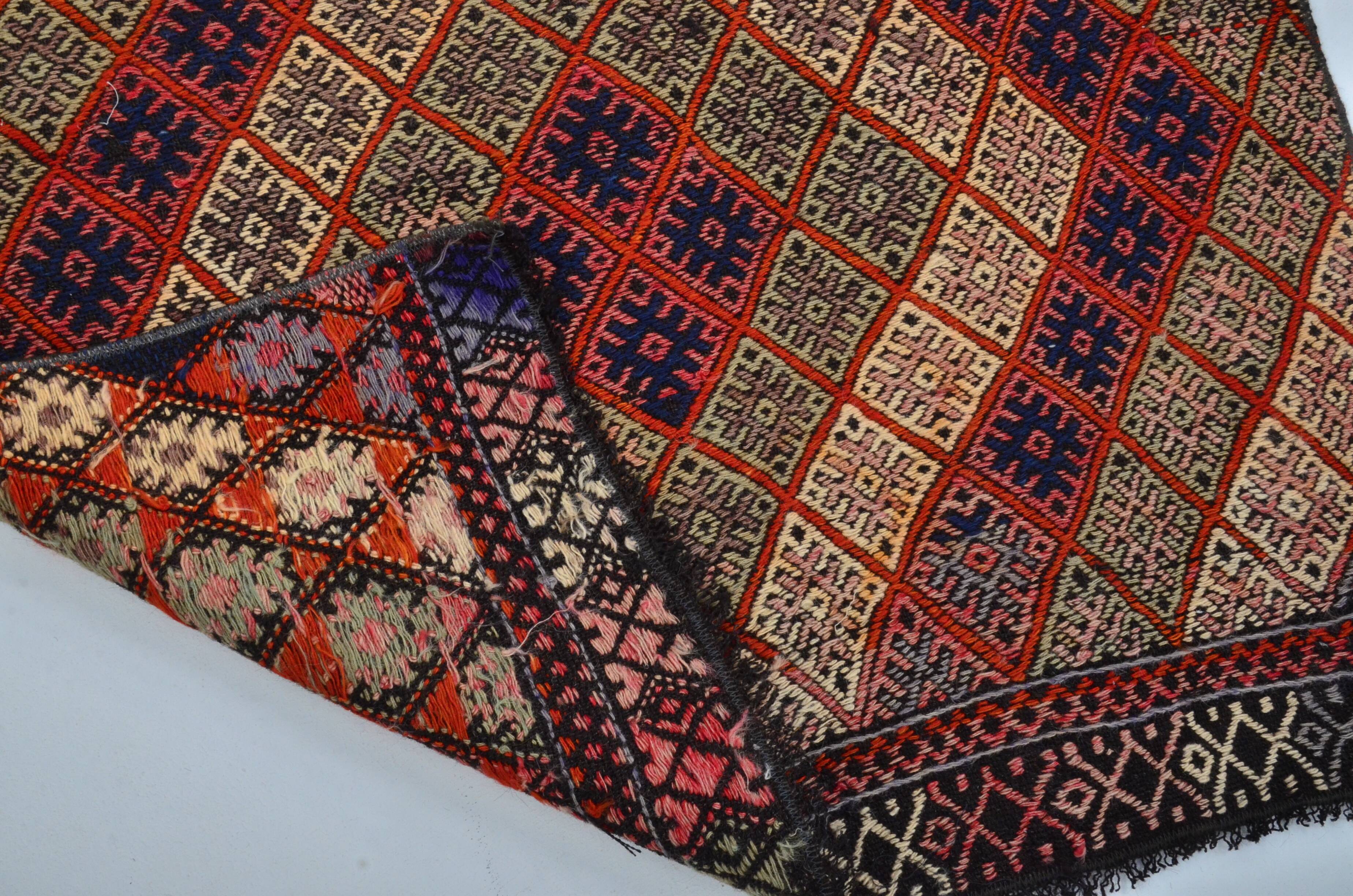 Geometric Anatolian Kurdish Kilim Rug sku 3394