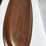 Vintage Postmodern Oval Wall Mirror with a Wooden Frame, Italy