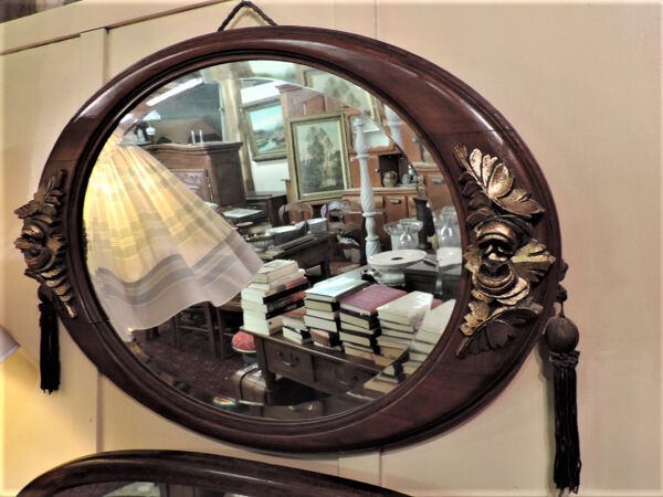 Miroir ovale années 25 30 64x45cm