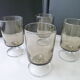 Set of 4 Vintage FootWorms in Luminarc Smoked Glass