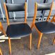 Series of 4 vintage scandinavian chairs with compass feet
