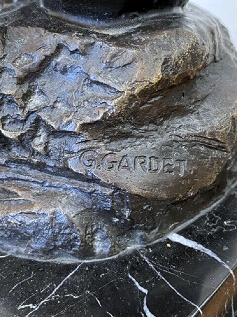 Bronze animalier, two fighting panthers by Georges Gardet, 1920