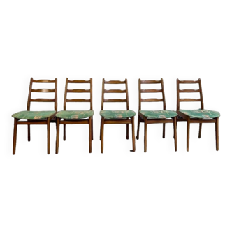 Suite of 5 vintage chairs