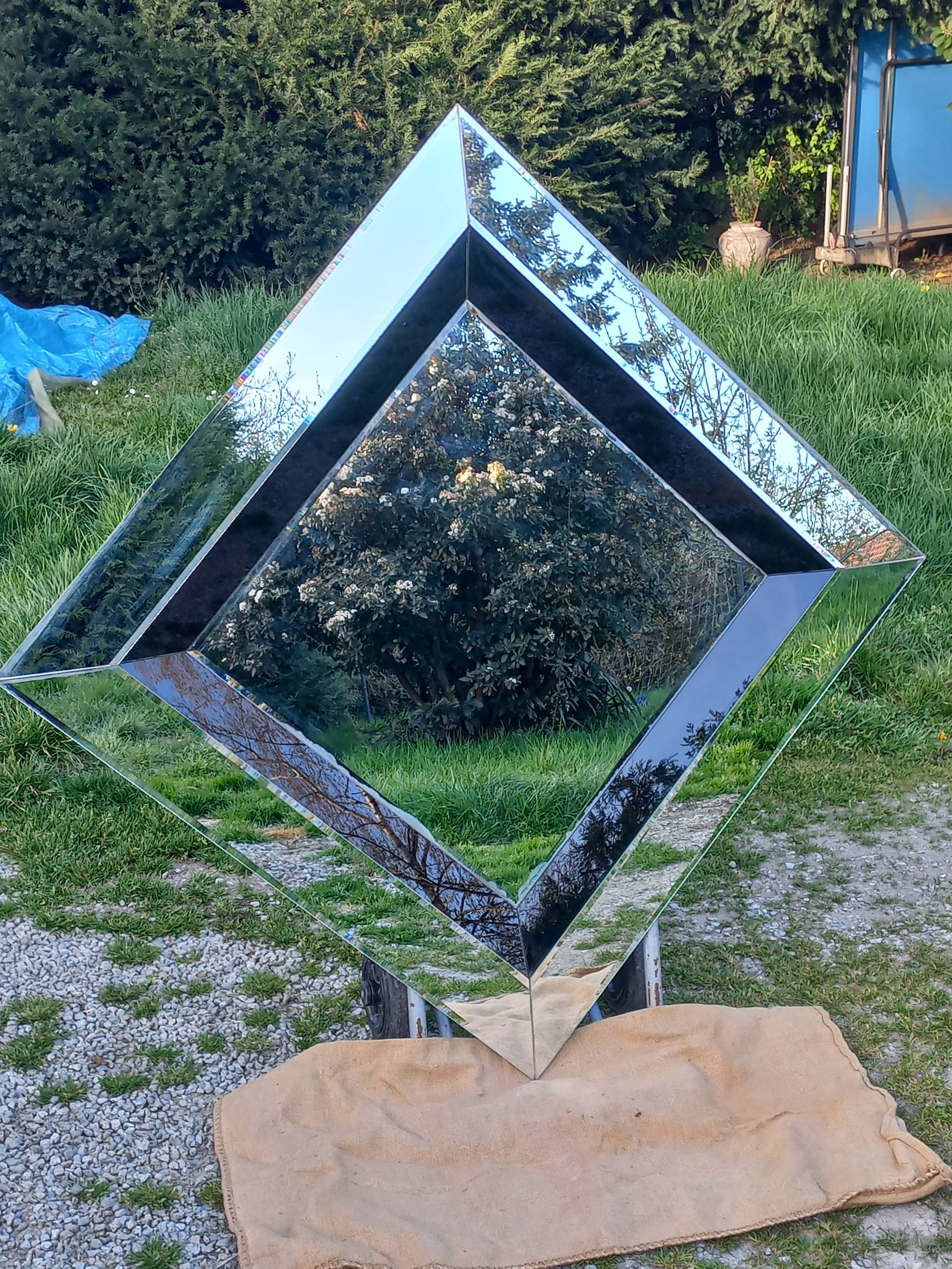 70s/80s design mirror made in Belgium