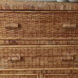 Vintage bamboo wicker rattan commodity