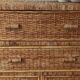 Commode vintage rotin osier bambou