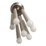 Aluminum waterfall ceiling light by Kaiser Idell / Leuchten, Germany, 1960s